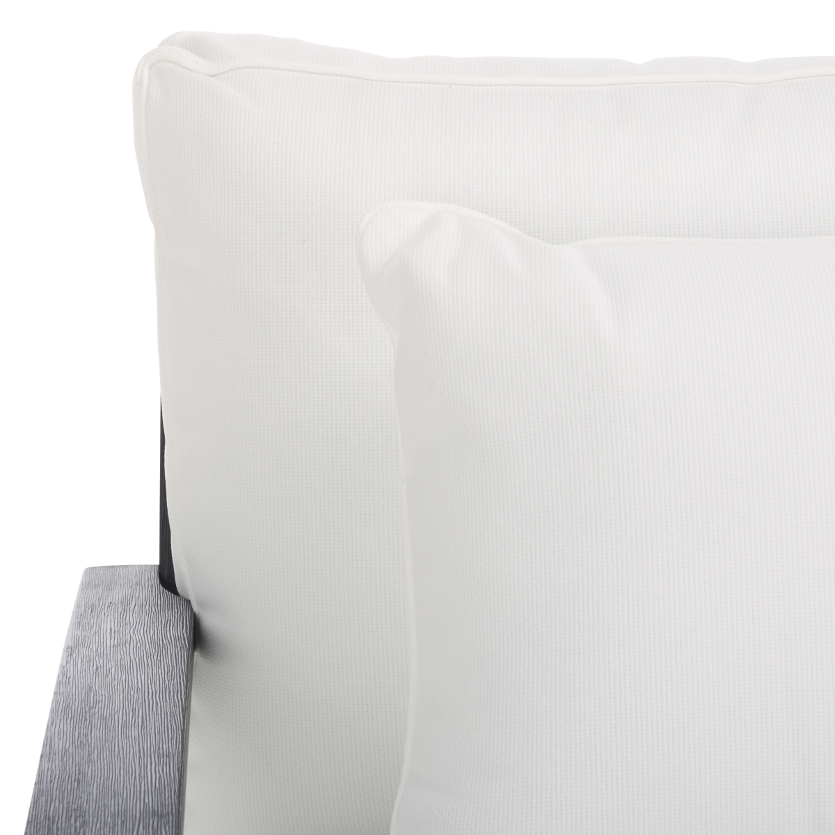 Martinique Wood Patio Sofa - Black/White - Image 2