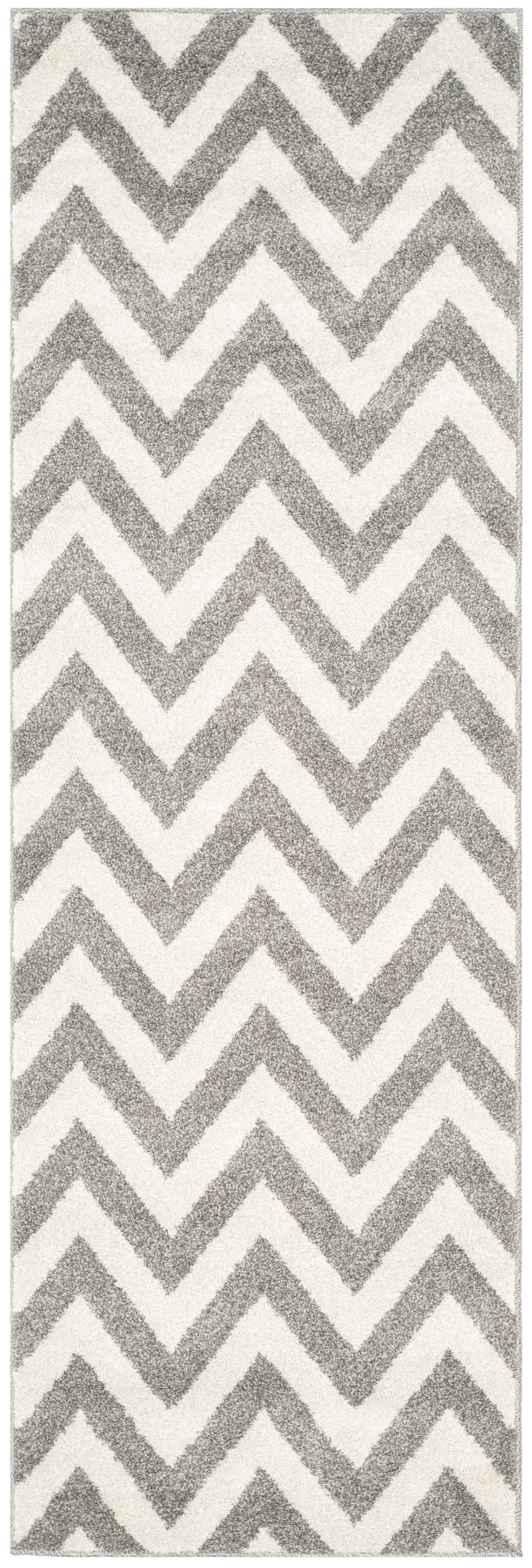 Arlo Home Indoor/Outdoor Woven Area Rug, AMT419R, Dark Grey/Beige,  2' 3" X 7' - Image 0