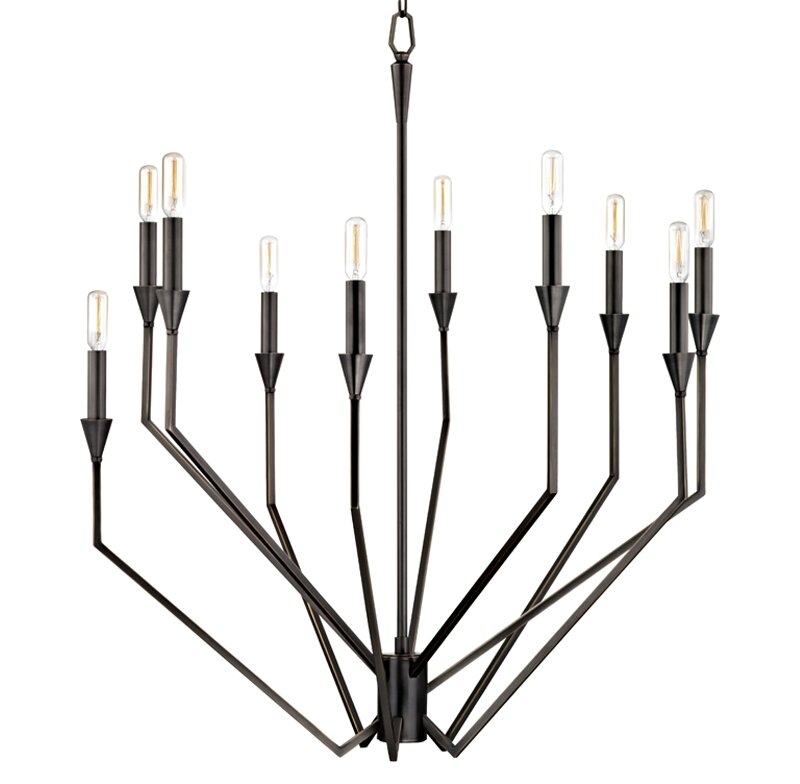Hudson Valley Lighting Archie 10 - Light Candle Style Tiered Chandelier - Image 0