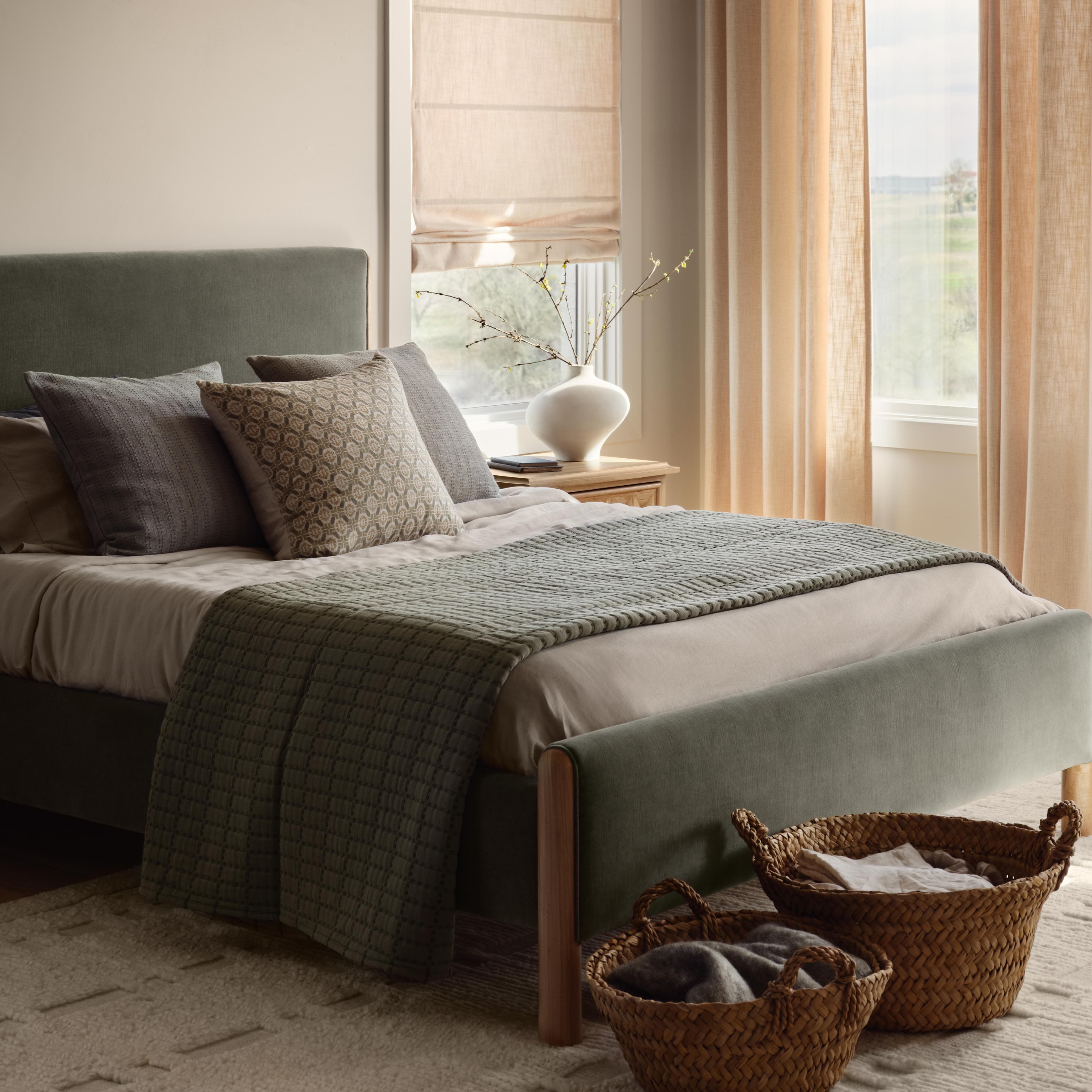 The Citizenry Jhara Pillow | 22" x 22" | Mist - Image 3