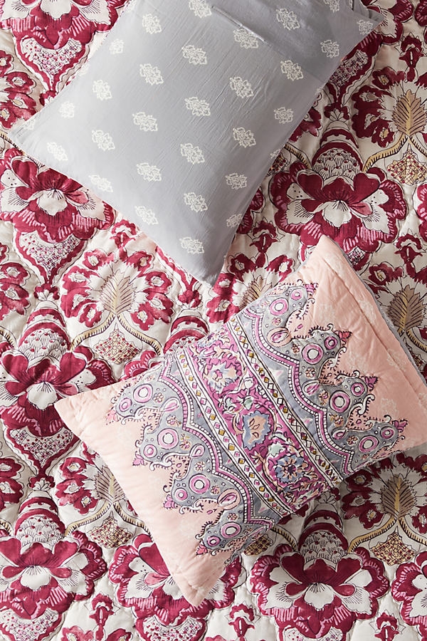 Zadie Shams, Set of 2 By Artisan Quilts by Anthropologie in Purple Size S2 qn sham - Image 0
