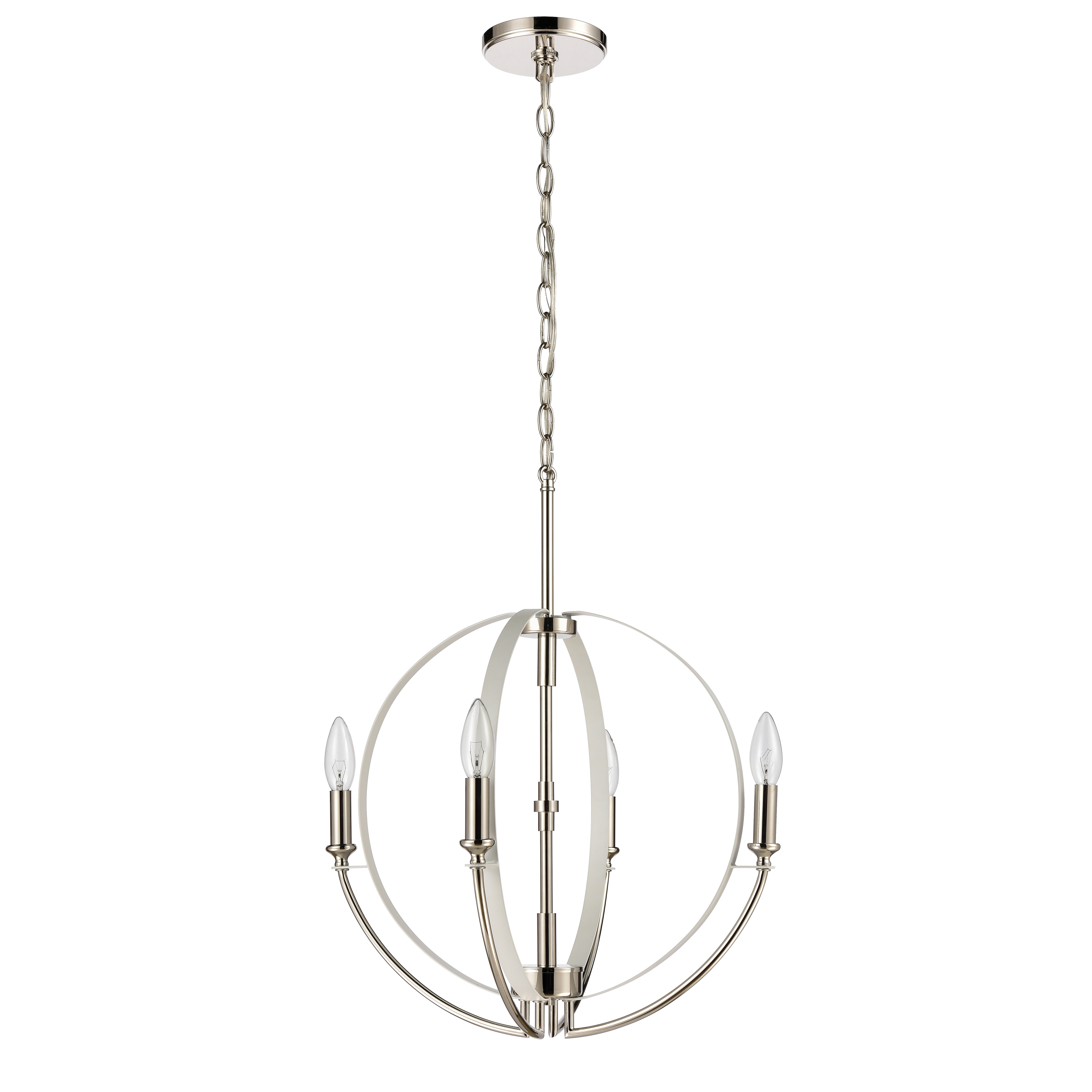 Rotunde 18'' Wide 4-Light Chandelier - Matte White - Image 1