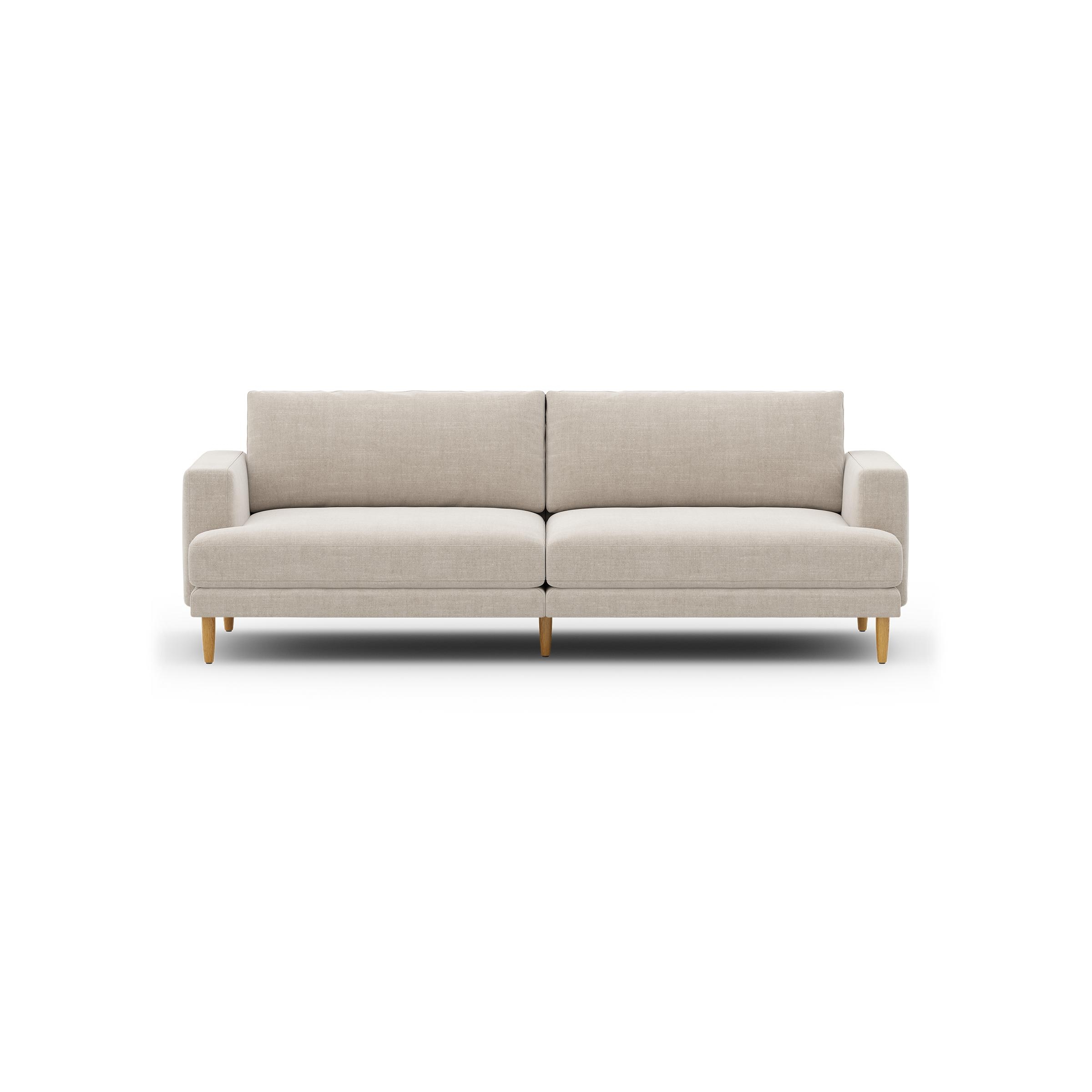 Ember Sofa - 89" / Georgia Clay - Performance Chenille / Oak - Wood - Image 0