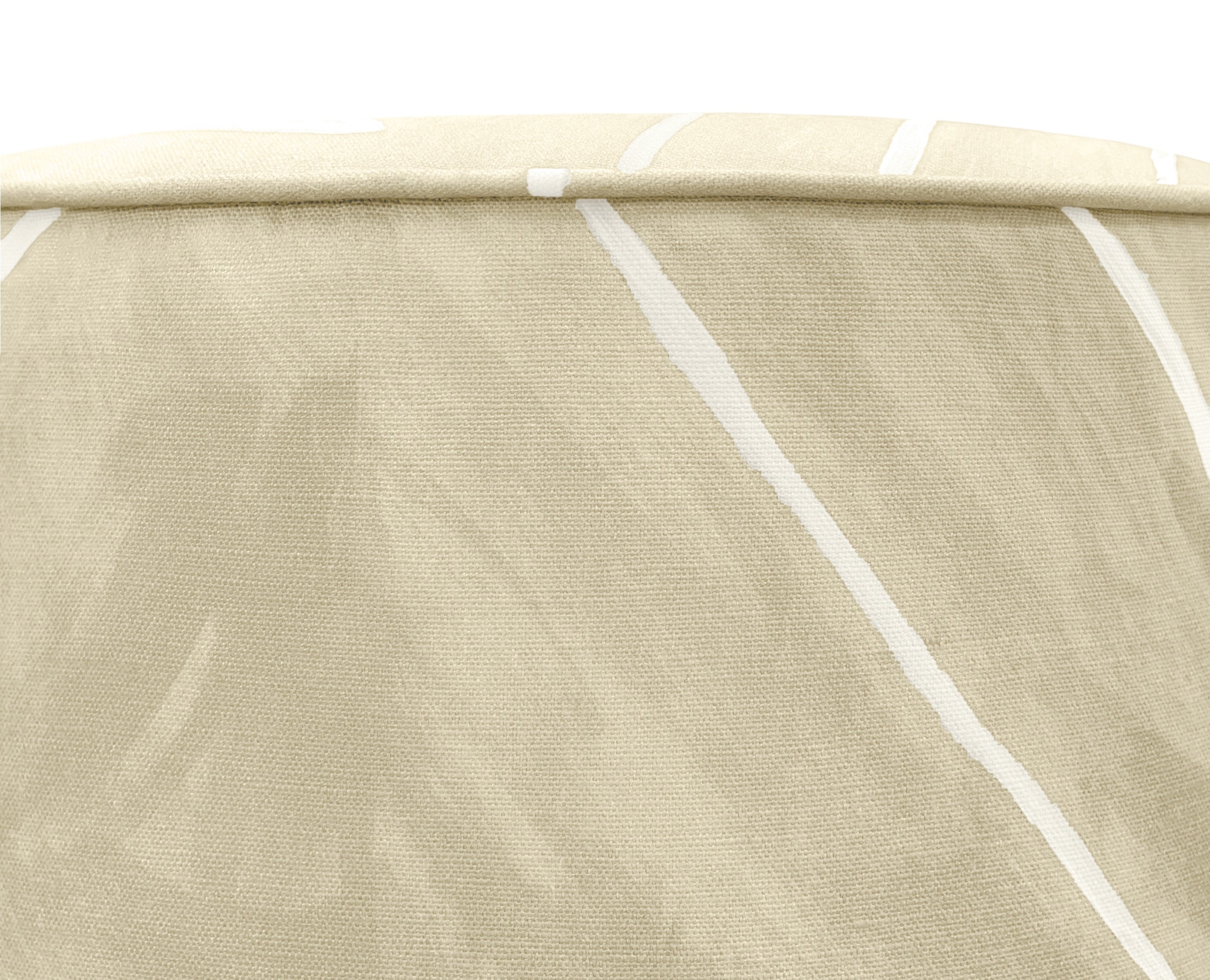 THE TIGHT ROUND OTTOMAN :: GRAFFITO // BEIGE + IVORY - 17" Diameter X 19" Height - Image 3