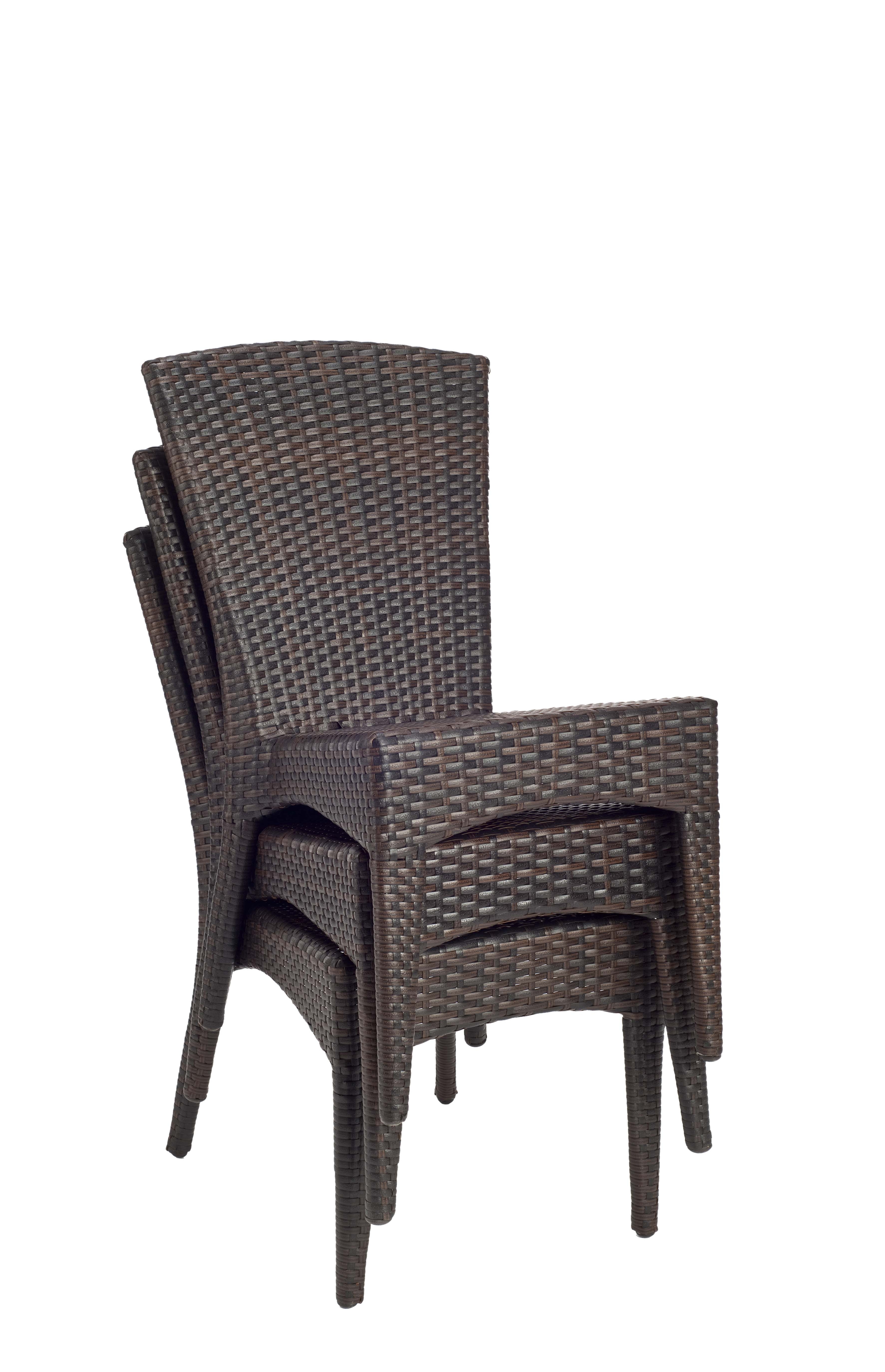 New Castle Wicker Side Chair - Black/Brown - Arlo Home - Image 5