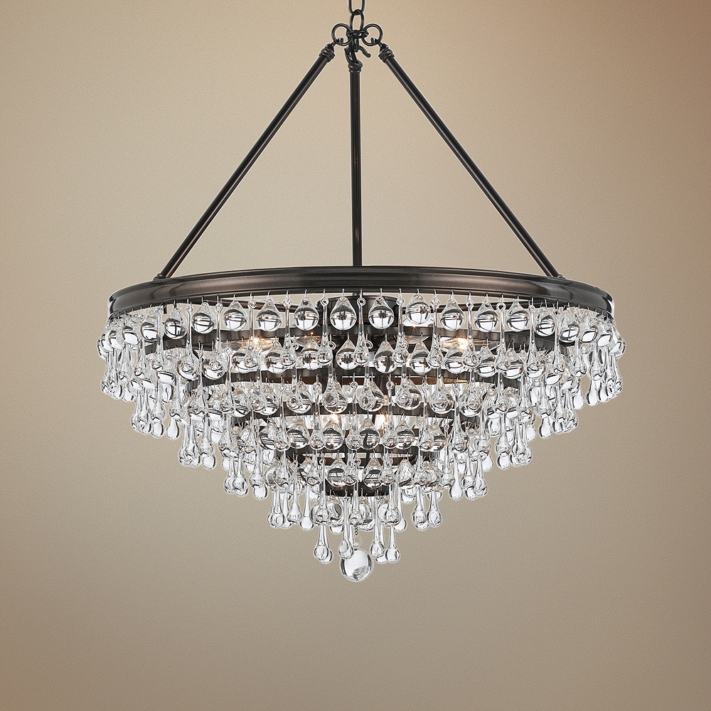 Calypso 24" Wide Vibrant Bronze and Crystal Chandelier - Style # 6F644 - Image 0