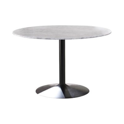 Arban Round Dining Table White And Matte Black By Coaster - Image 0