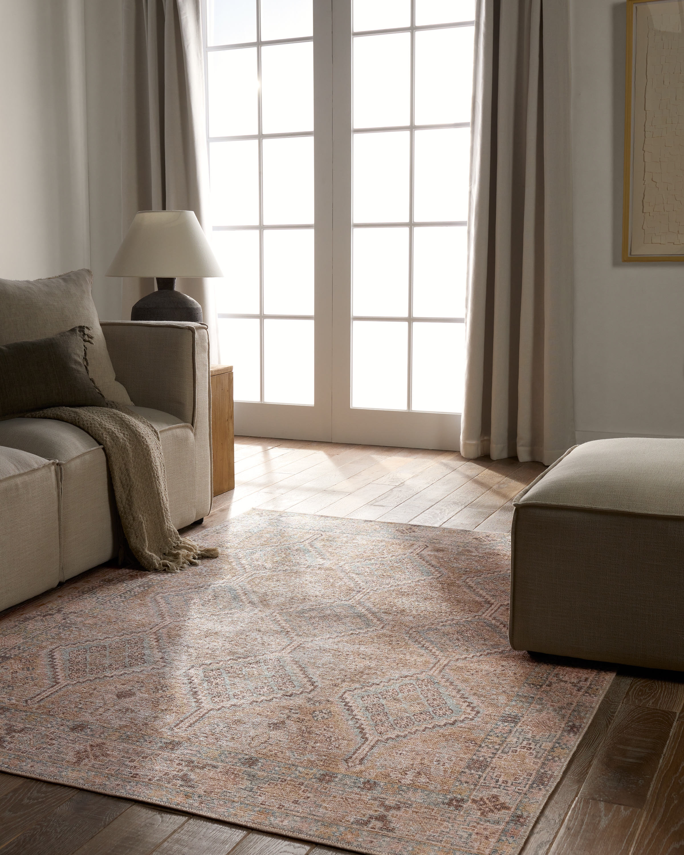 Marquesa KND20 Trellis Yellow and Tan Area Rug (5'x7'6") - Image 6