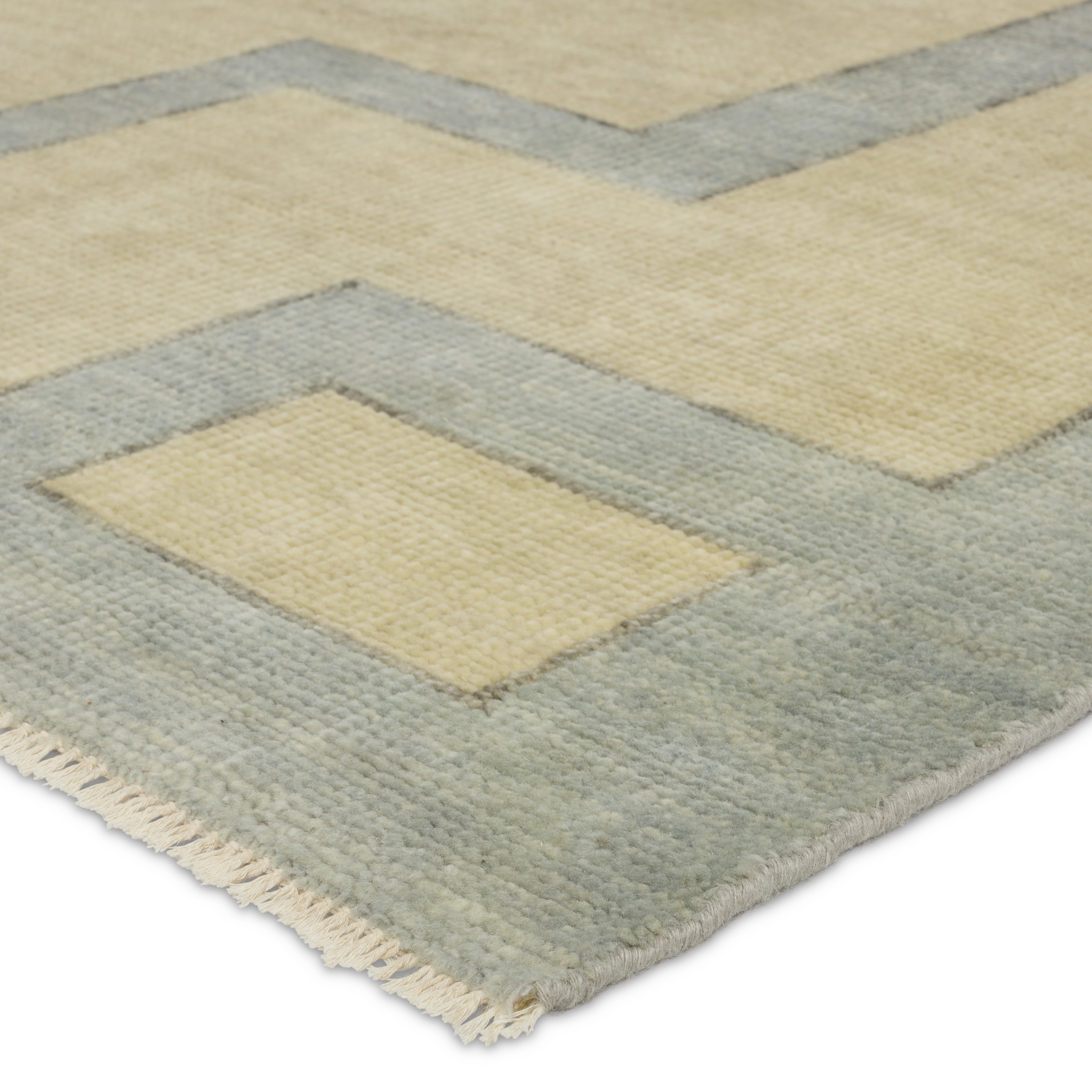 Nicosia Hand-Knotted Medallion Cream/ Pink Area Rug (18"X18") - Image 1