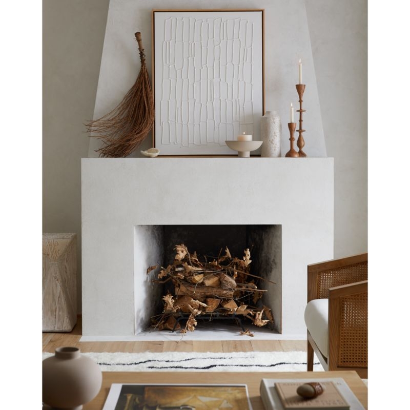 Ema Extra-Large White Ceramic Floor Vase 24" - Image 1