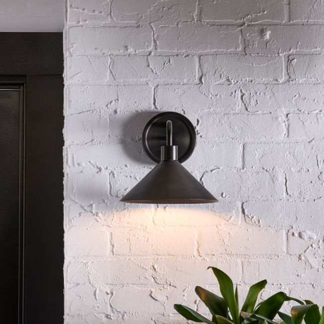 Andre Gunmetal Black Indoor/Outdoor Wall Sconce Light Set of 2 - Image 0