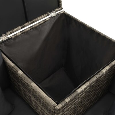 Latitude Run® 4 Piece Garden Lounge Set With Cushions Poly Rattan Gray - Image 0