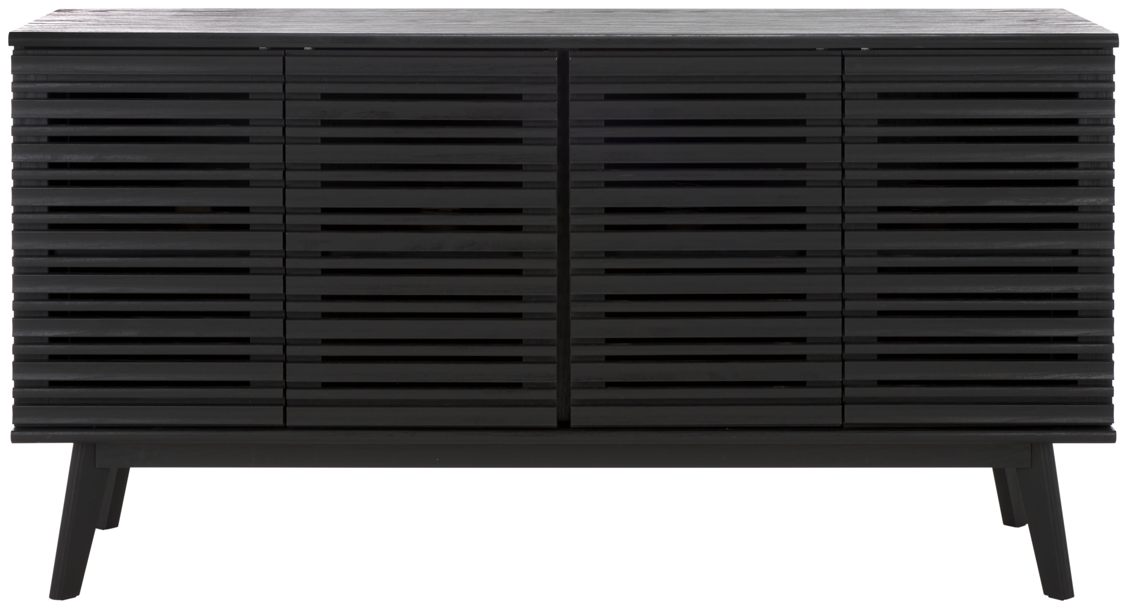 Atlantes 4 Door 4 Shelf Media Stand - Black - Image 0