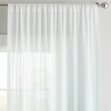 Ombre Sheer Curtain Panel, 108", Light Pool - Image 0