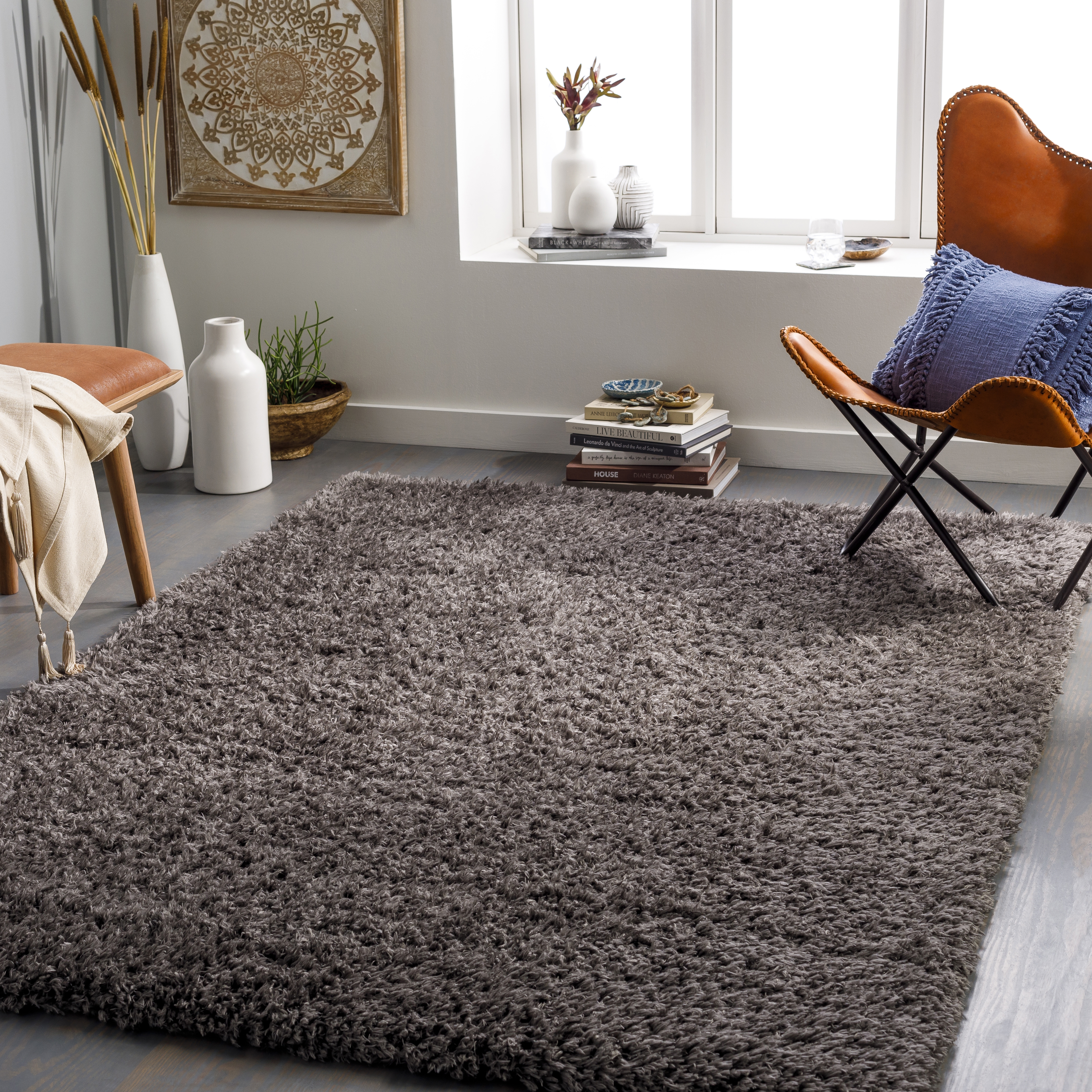 Angora Brown Indoor 2'2" x 3'9" Machine Woven Rug - Image 0