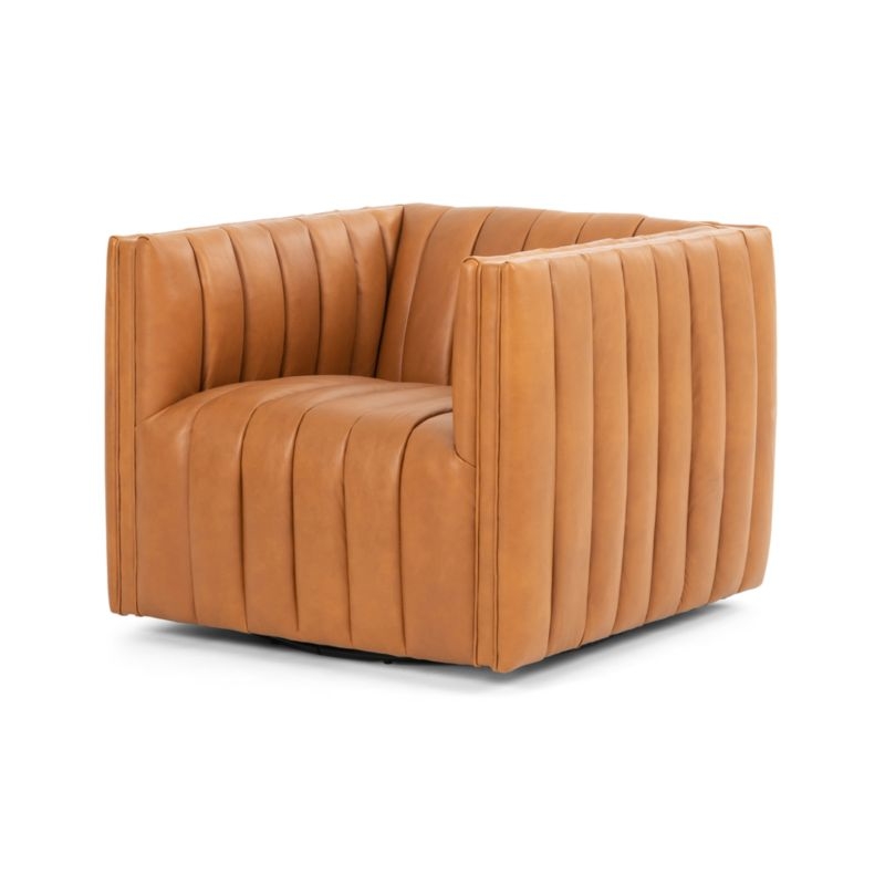 Cosima Leather Swivel Chair - Image 1