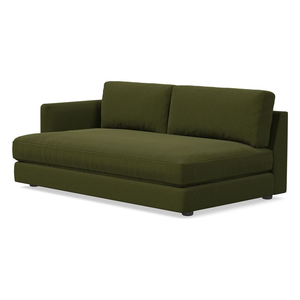 Haven Left Arm 2.5 Seater Sofa Bench, Trillium, Distressed Velvet, Tarragon, Concealed Supports - Image 0