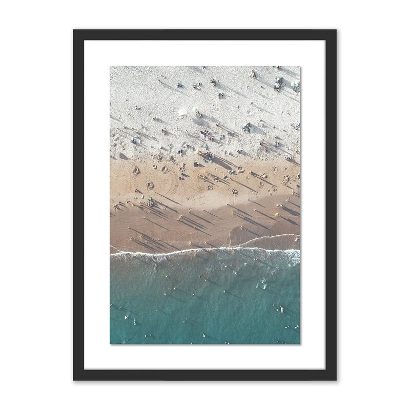 Four Hands Art Studio Aerial Beach I by Adam Krowitz - Picture Frame Photograph Print on Paper - Image 0
