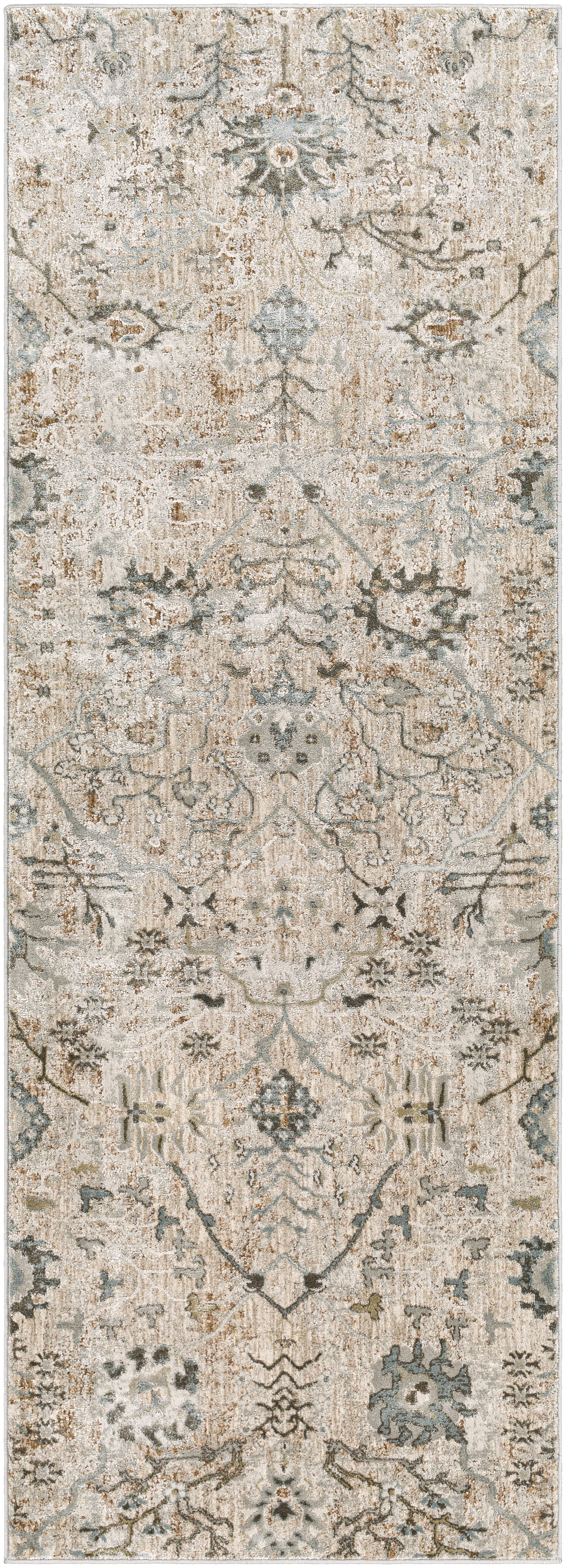 Brunswick Beige Indoor 2'7" x 10' Machine Woven Rug - Image 0