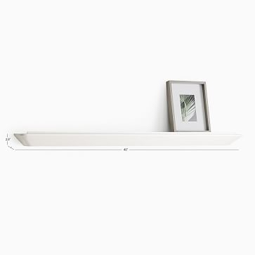 Slim Floating Picture Ledge, White, 4 Feet - Image 0