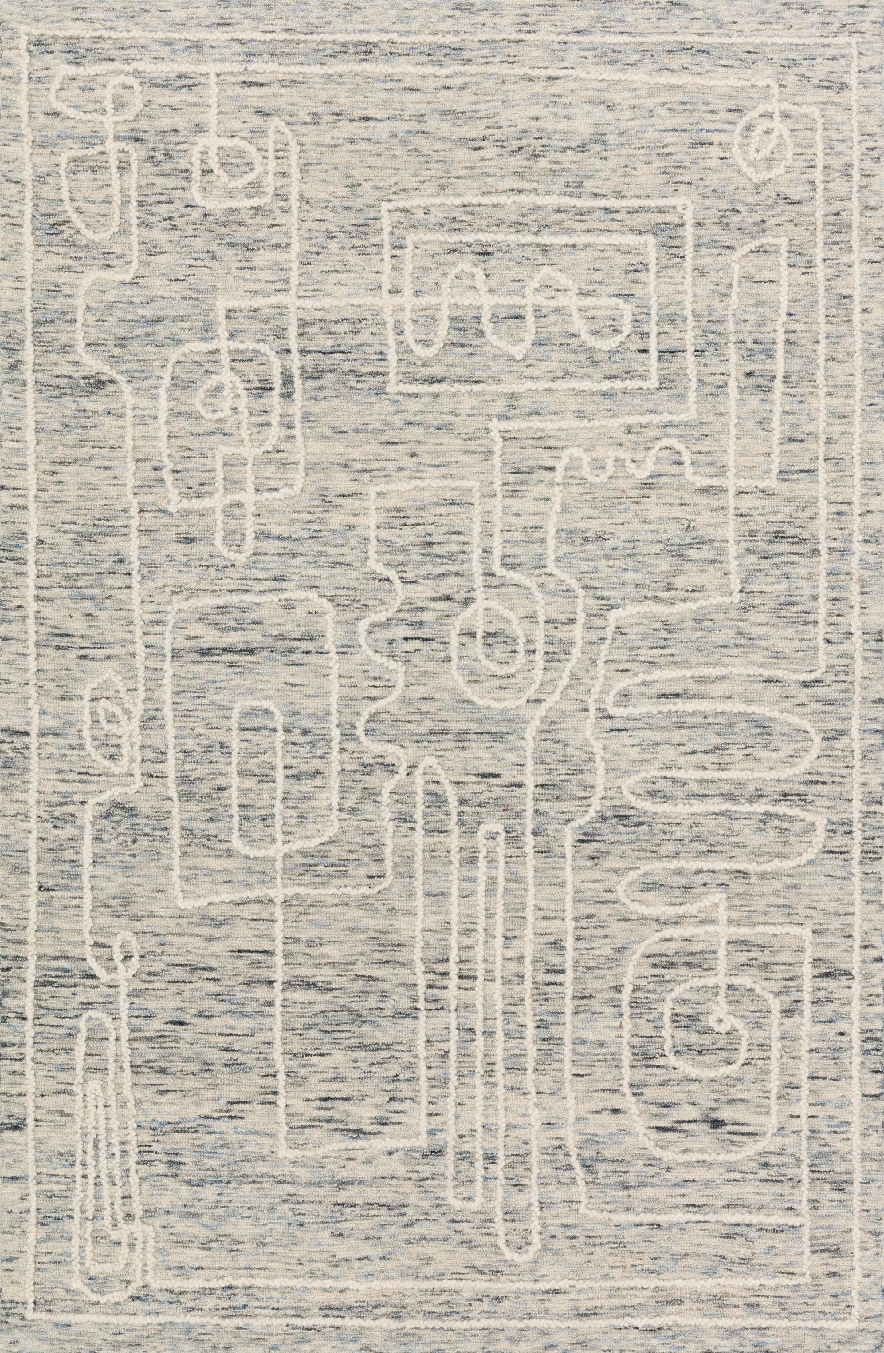 Leela Rug - Sky / White 7'-9" x 9'-9" - Image 0