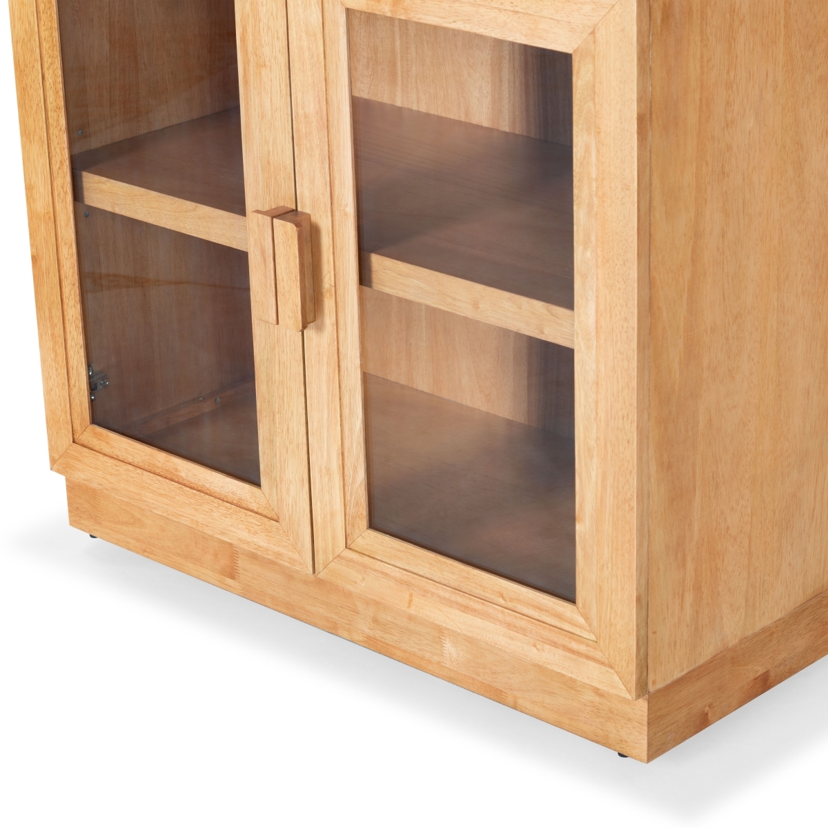 Roades Glass Cabinet Bookcase - Natural - Image 1