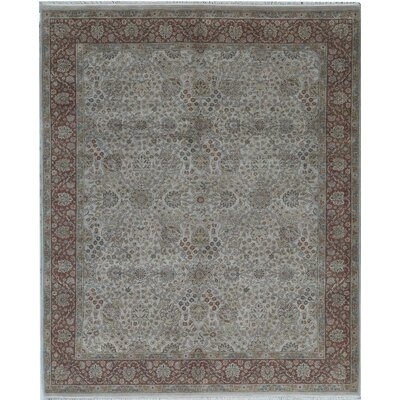 One-of-a-Kind Hand-Knotted Ivory/Rust 8'2" x 9'11" Wool Area Rug - Image 0