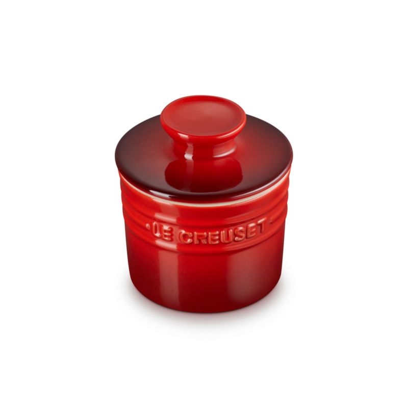 Le Creuset ® Cerise 6-oz. Stoneware Butter Crock - Image 3