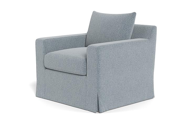 Sloan Slipcovered Swivel Glider Accent Chair - Image 2