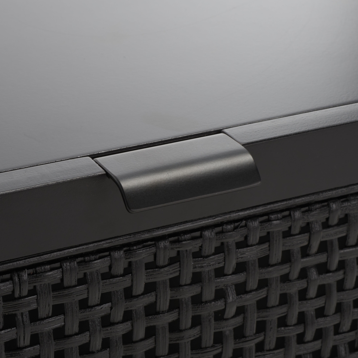 Baisley 2 Drawer Rattan Nightstand - Black - Safavieh - Image 3