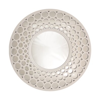 Glamorous Cascading Orbs Framed Round Wall Mirror - Image 0