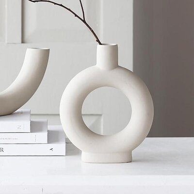 Roderick Ceramic Minimalist Vase, Minimalist Bisque, Handmade Ceramic Vase - Image 1