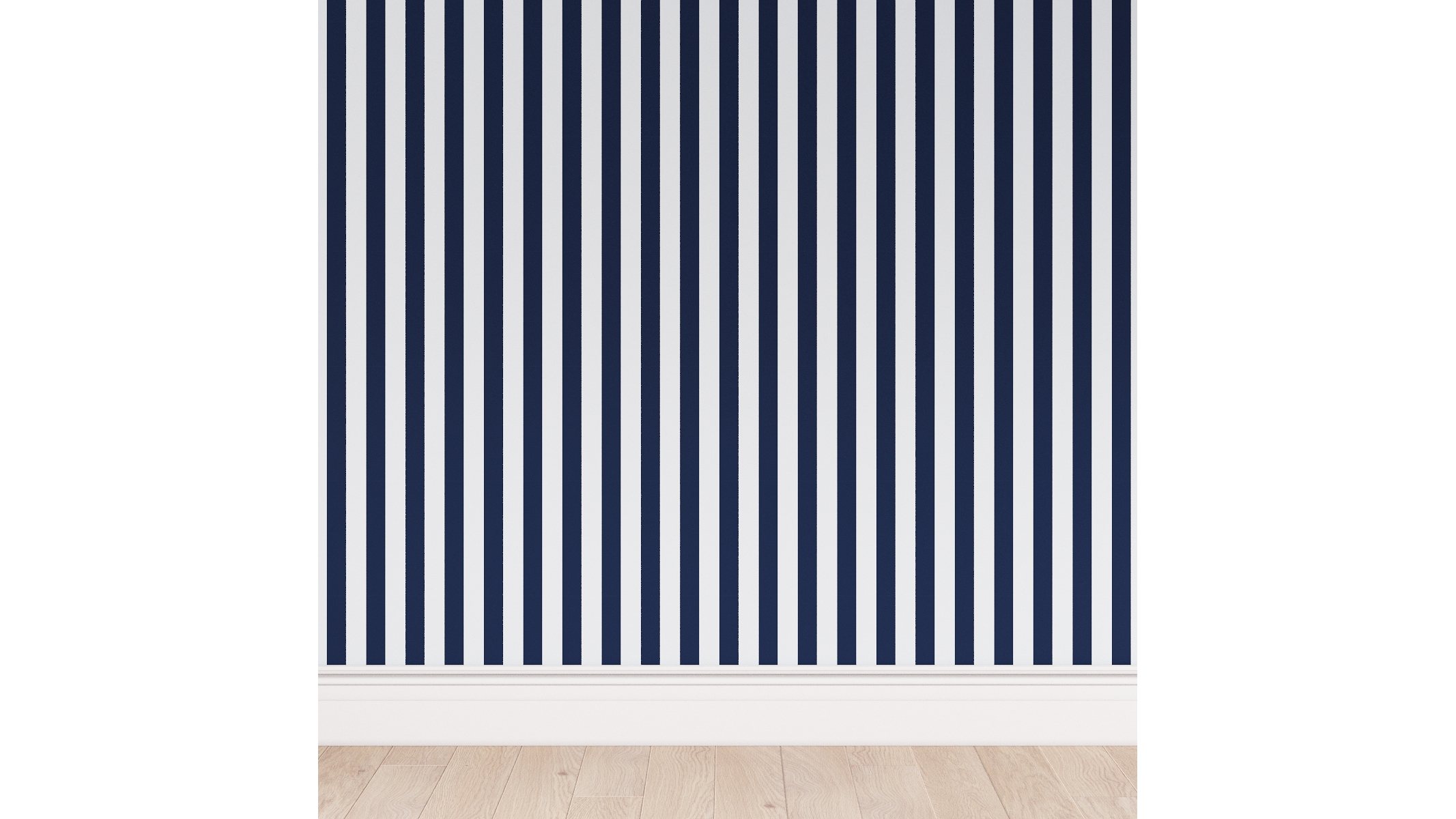 Peel and Stick Wallpaper Roll, Navy Cabana Stripe - Image 0