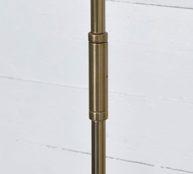 Joelle Marble Floor Lamp, Patina Brass &amp; White - Image 1