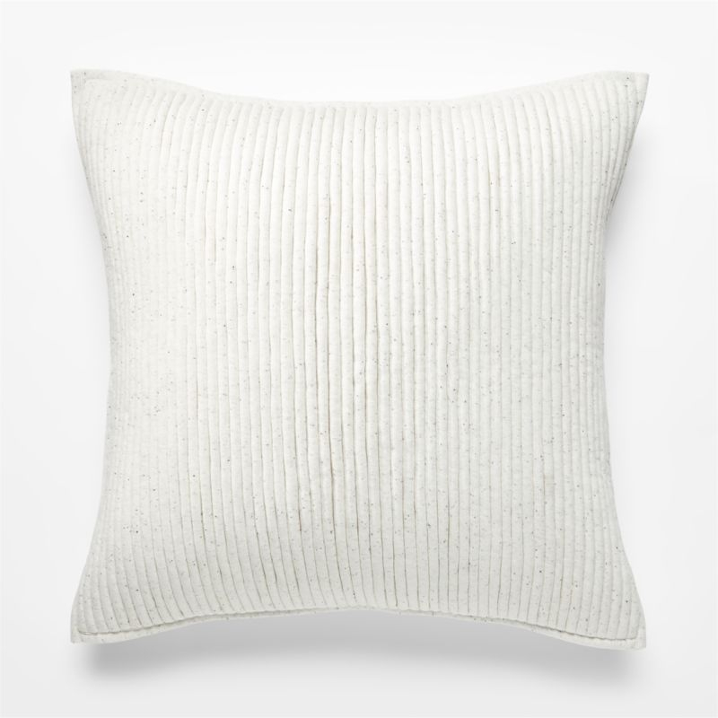 Sequence Jersey Ivory Pillow, Ivory, 20" x 20" - Image 0