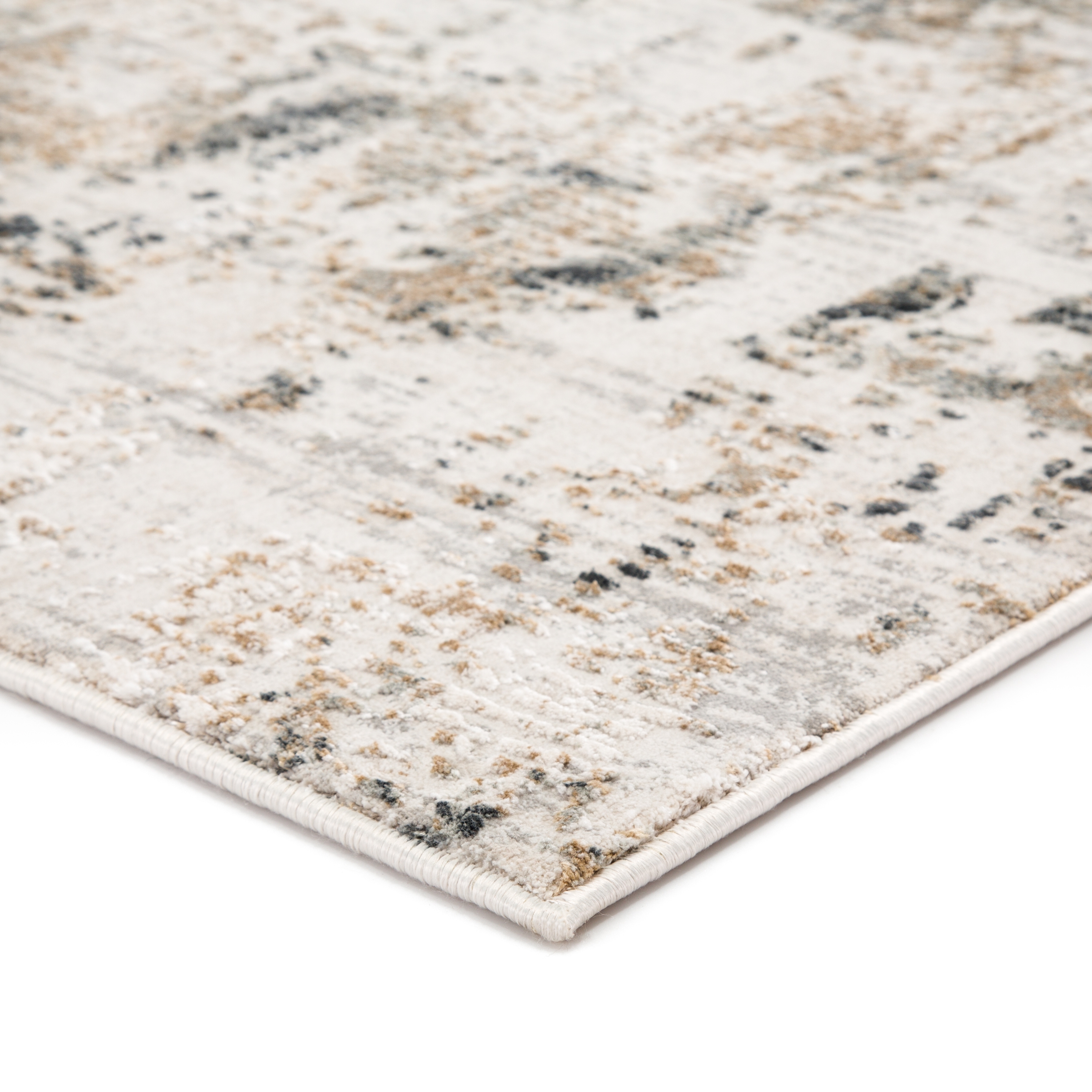 Cassia Abstract Gray/ Gold Area Rug (4'X6') - Image 1