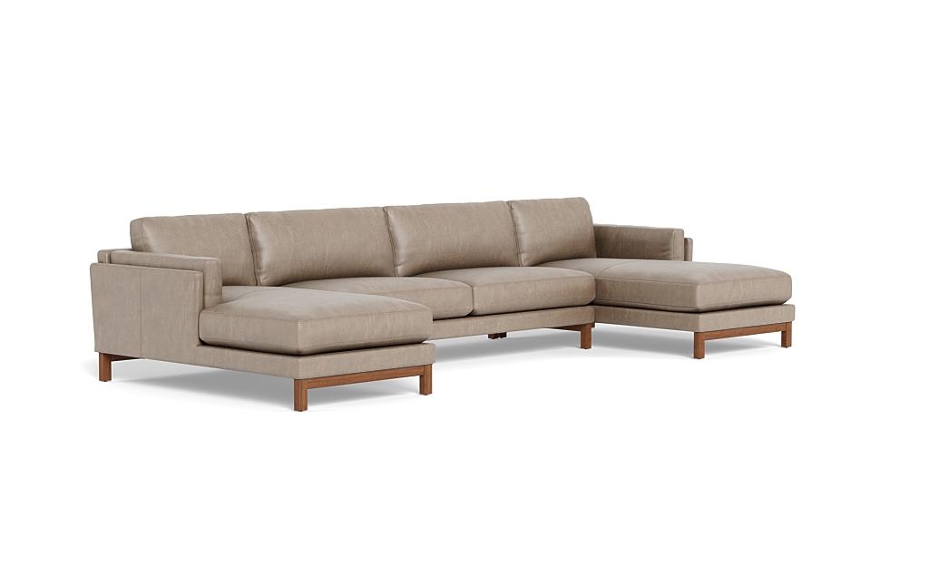 Gaby Leather 3-piece 4-Seat U-Sectional - Image 1