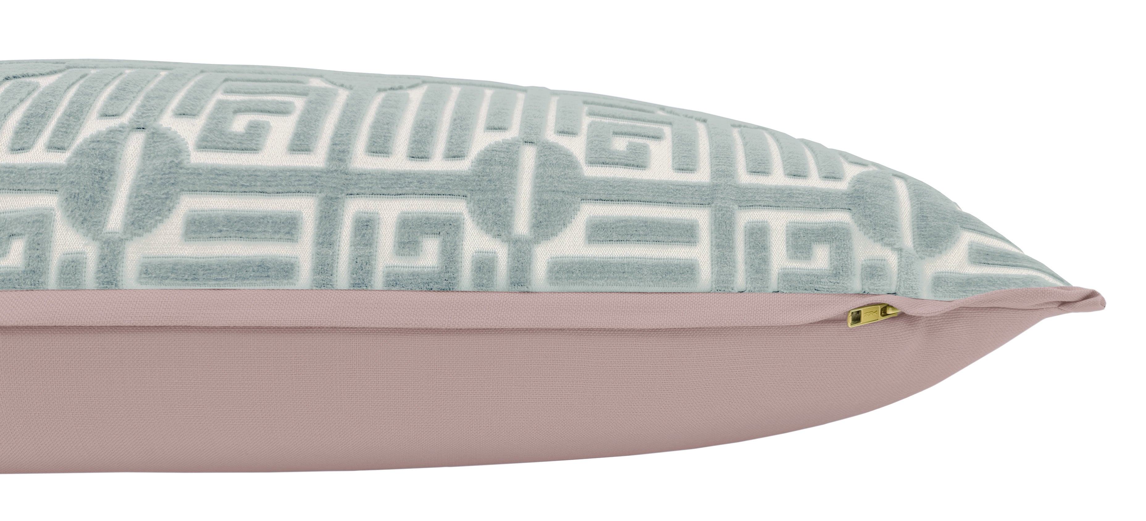 THE XL LUMBAR :: LABYRINTH VELVET // MIST | THIBAUT - XL LUMBAR 14" X 48" / BUTTERFLY FLANGE / Mineral - Image 2