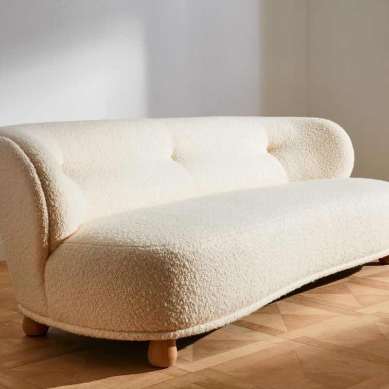 Leonne 90" Sofa Kanvas Sand - Image 1