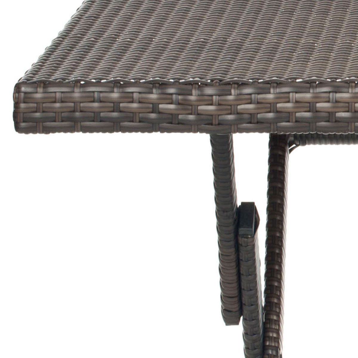 Samana Square Folding Table - Brown - Safavieh - Image 2