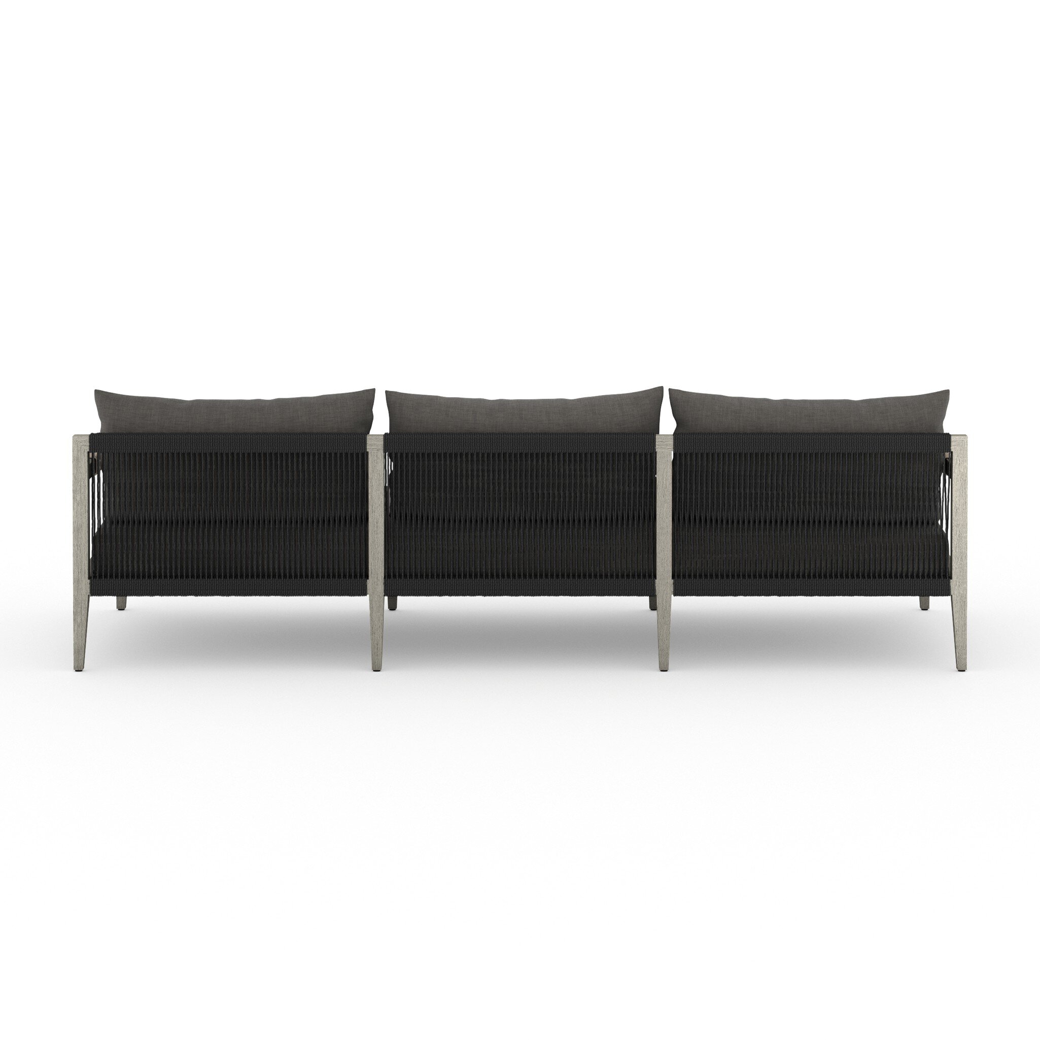 Sherwood Outdoor Sofa, Weathered Grey - Venao Charcoal - Image 4