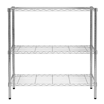 Honey Can Do Collection 3-Tier Adjustable Shelving Unit With 200-lb Shelf Capacity, Chrome - Image 1