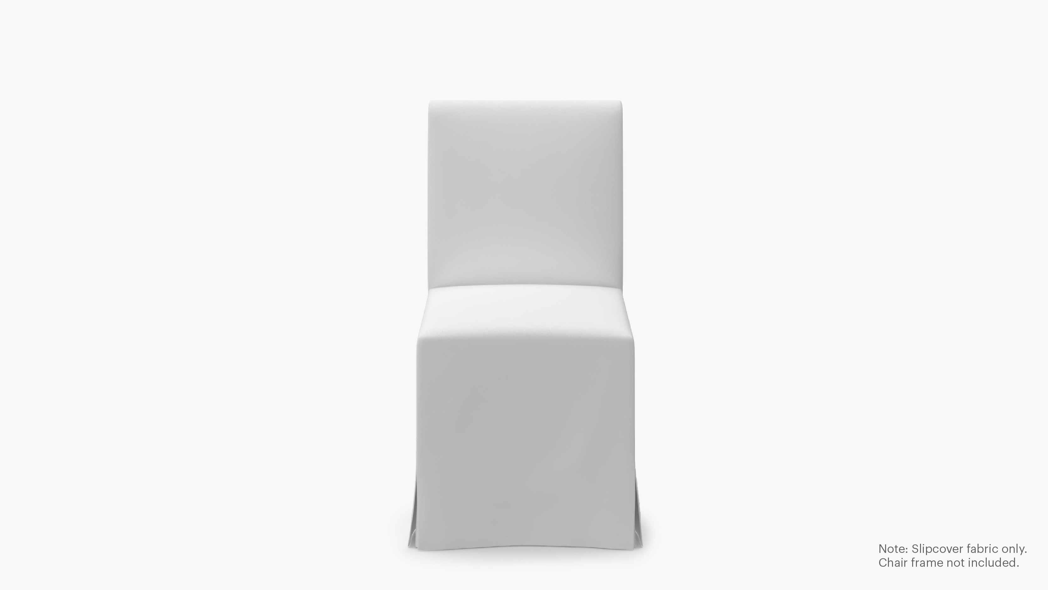 Slipcovered Signature Dining Chair - Cover Only, White Twill - Image 0