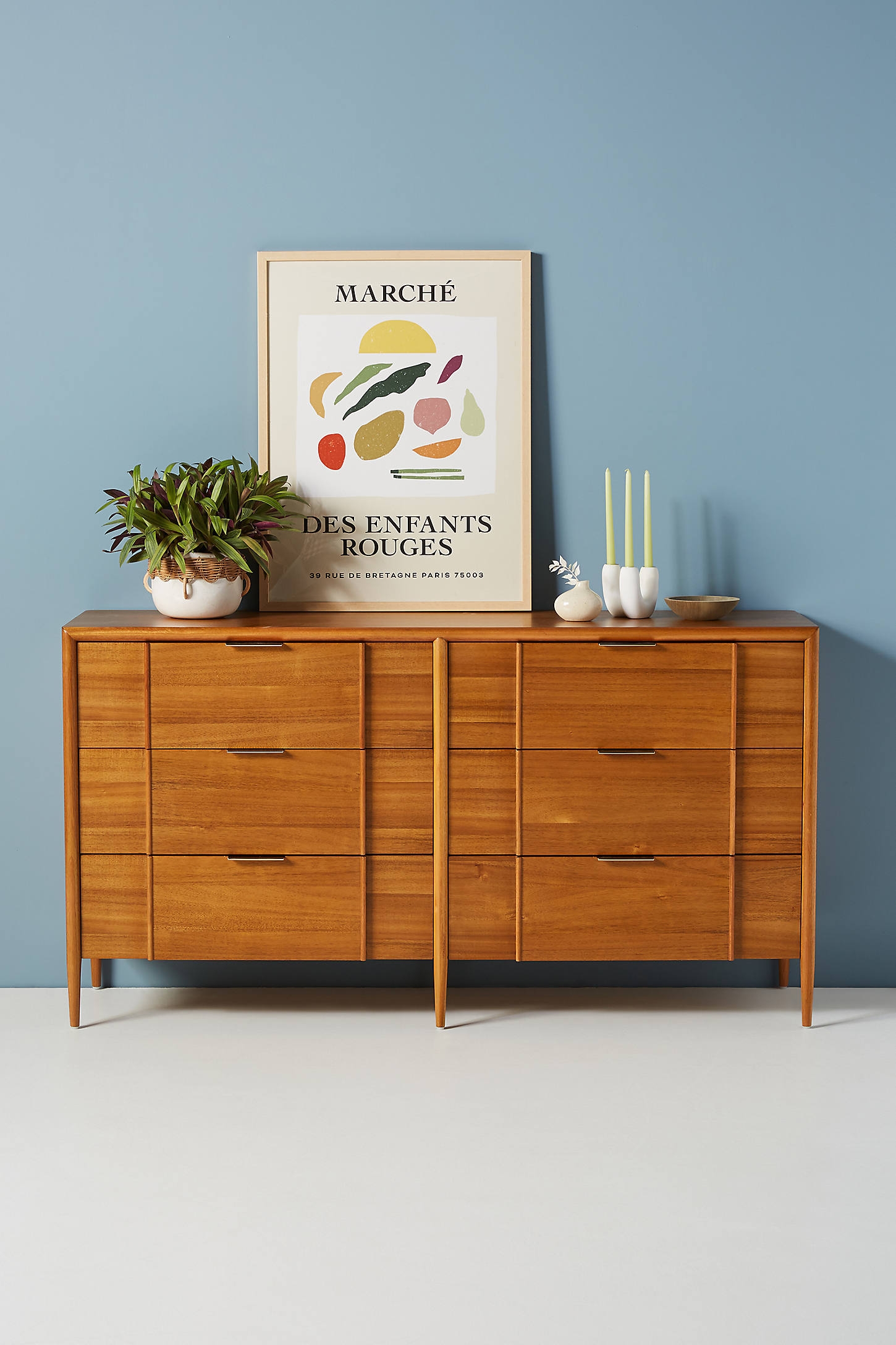 Quincy Six-Drawer Dresser By Anthropologie in Brown - Image 1