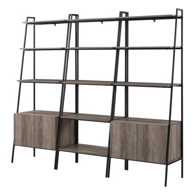 Little Italy 72" H x 84" W Metal Ladder Bookcase - Image 1