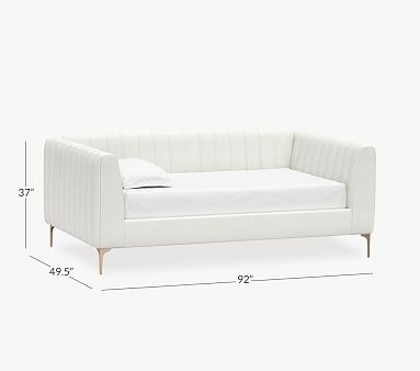 Avalon Daybed, Twin, Linen Blend, Pale Pink - Image 1