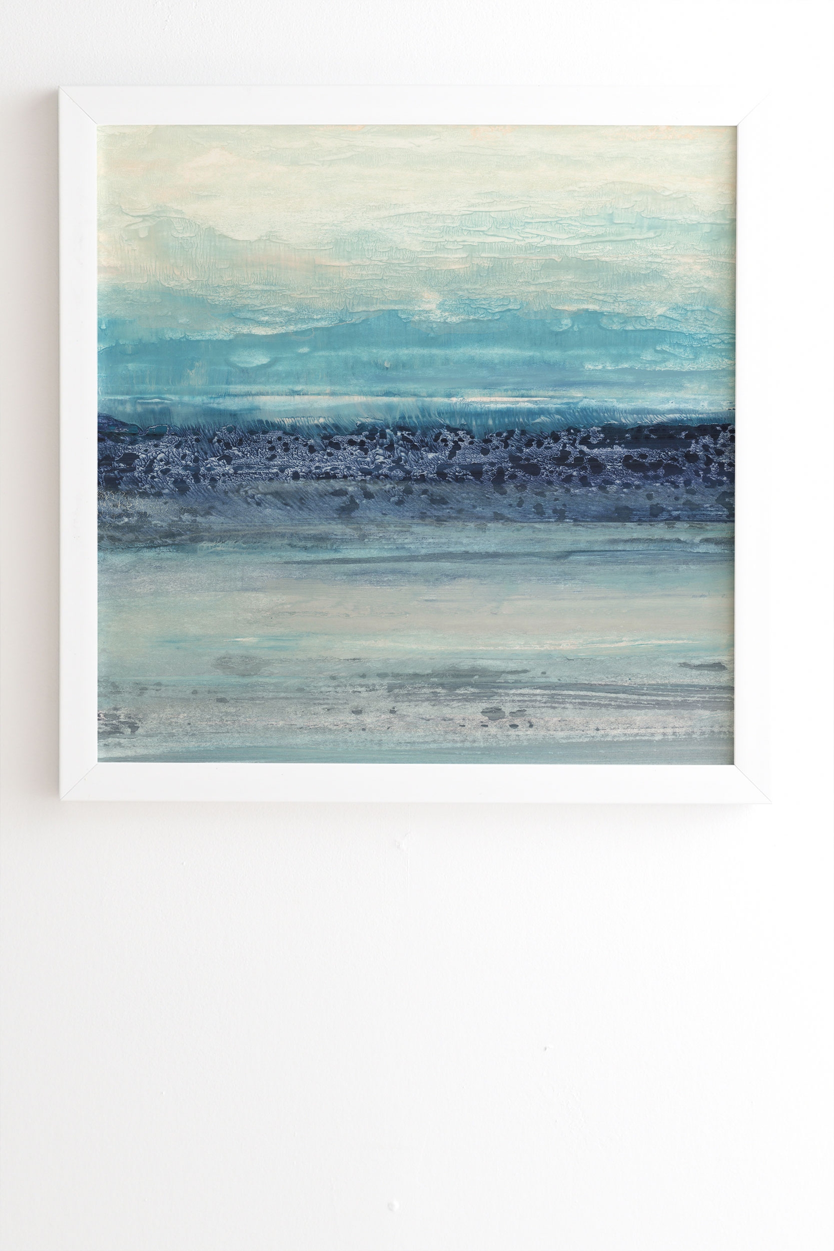 Serenity Ii by Iris Lehnhardt - Framed Wall Art Basic White 11" x 13" - Image 0