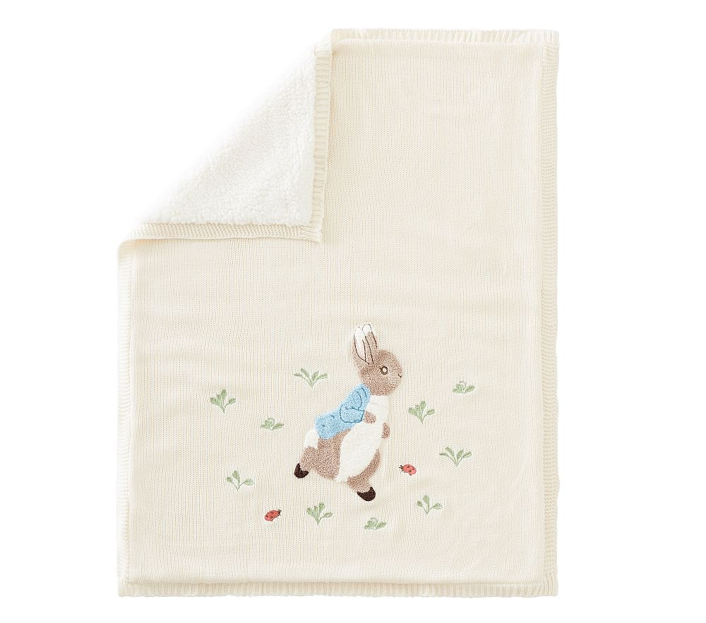 Peter Rabbit(TM) Heirloom Baby Blanket, Ivory - Image 0