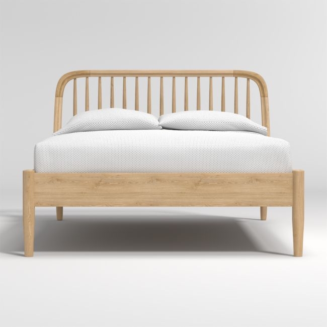Bodie Spindle Natural Oak Wood Kids Full Bed - Image 0