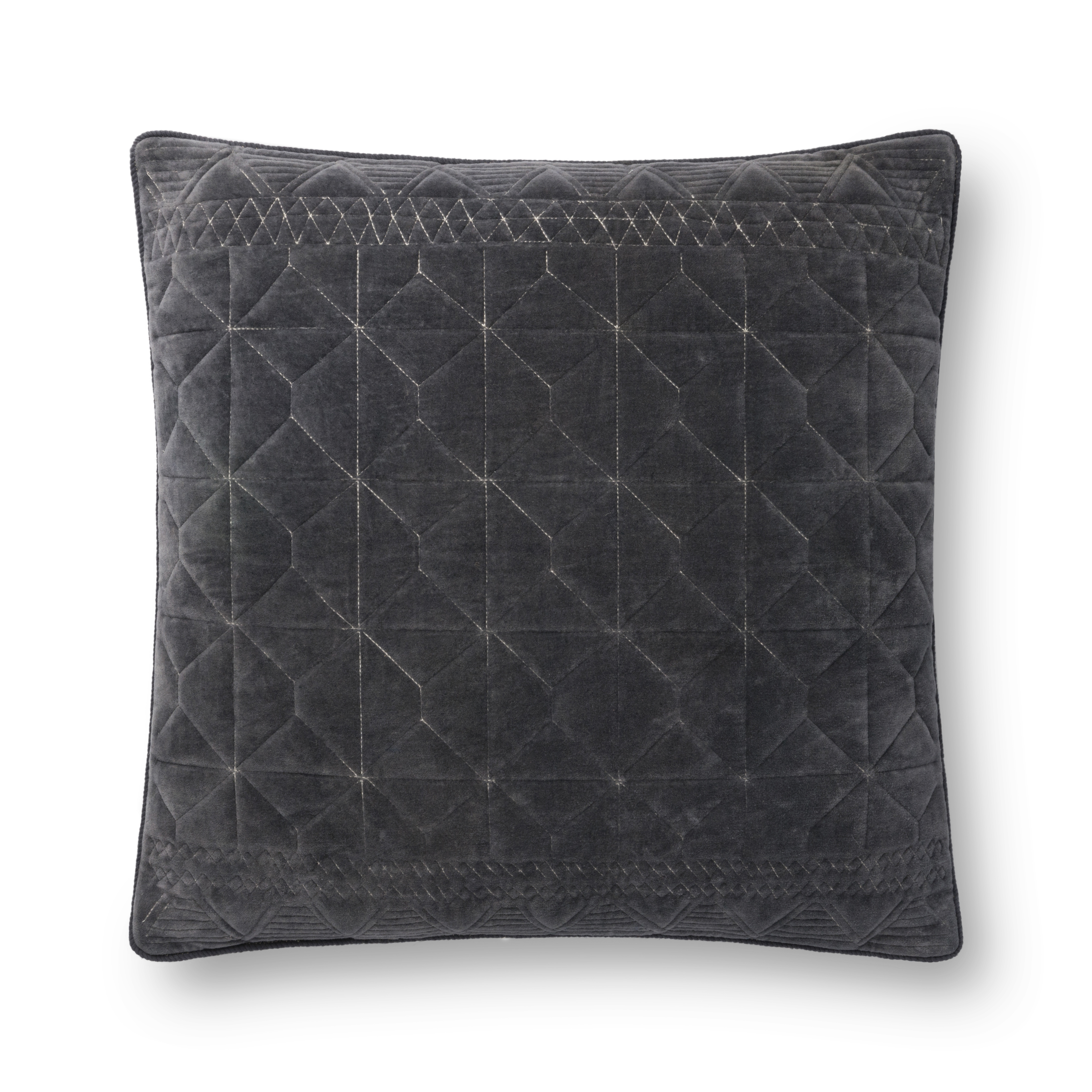 Loloi PILLOWS P0829 Charcoal 22" x 22" Cover Only - Image 0